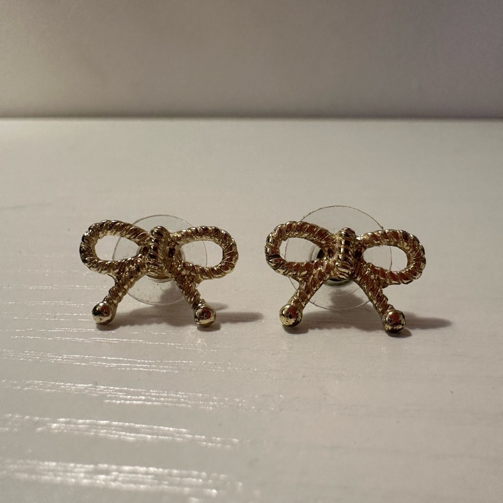 Marley Lilly Gold Bow Earrings